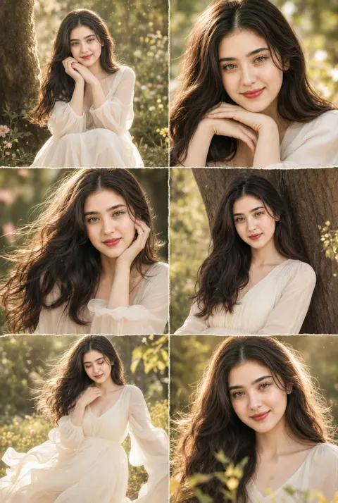 Dreamy Forest Six-Panel Beauty Portrait