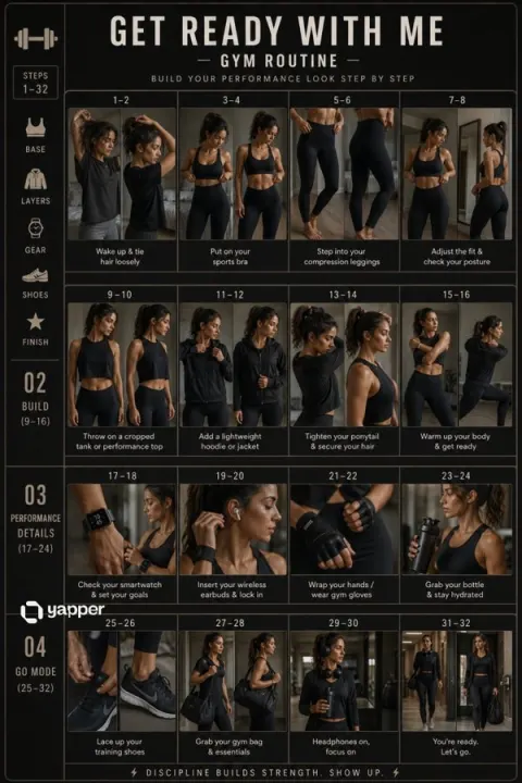 Cinematic Gym Prep Storyboard Poster