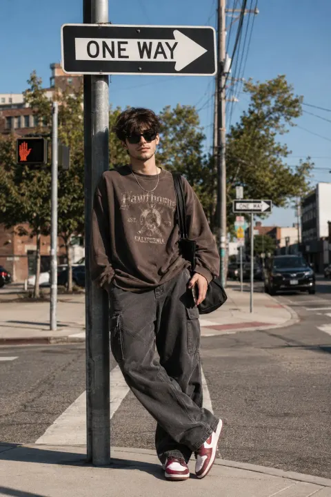 Cinematic Street Fashion Editorial Portrait
