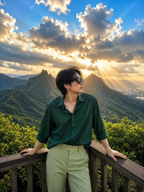 Cinematic Mountain Travel Portrait