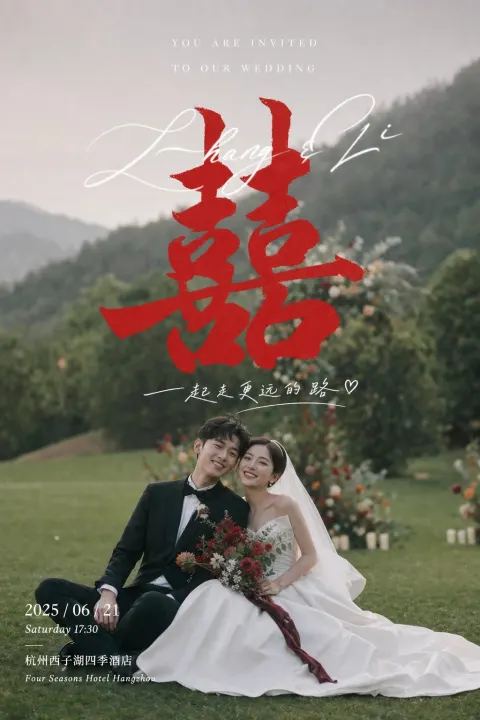 Wedding Invitation Under the Trees