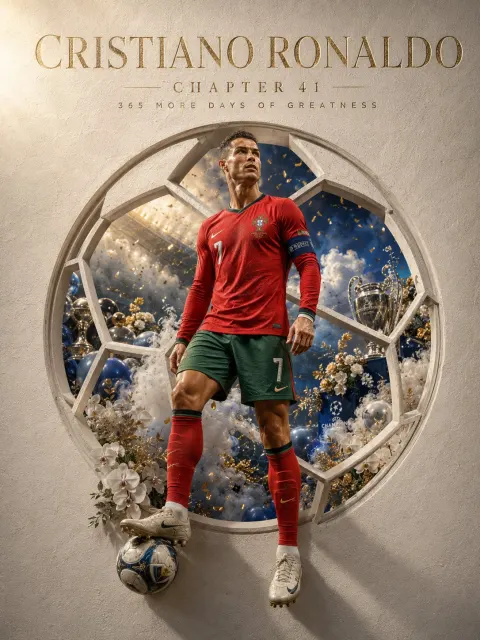 Ronaldo 41st Birthday Champion Poster