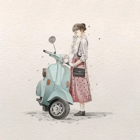 Elegant Watercolor Fashion Illustration