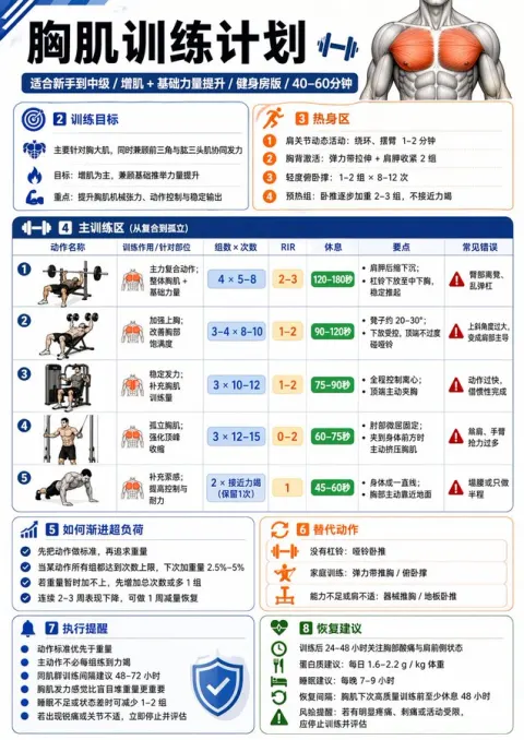 Fitness Training Plan Infographic