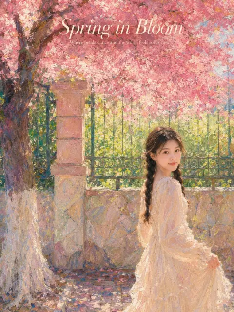 Dreamy Spring Cherry Blossom Portrait