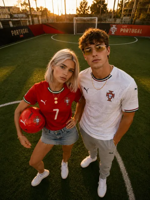 Golden Hour Football Fashion Shoot