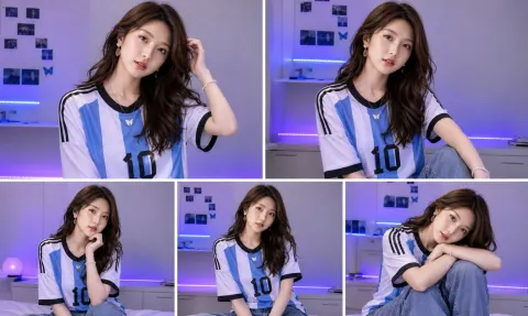 Argentina Jersey Girl Bedroom Portrait