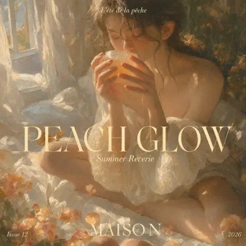 Peach Glow Oil Painting Portrait