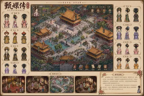 Pixel Nurturing Game Concept Art