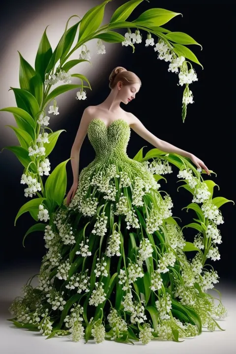 Lily of the Valley Goddess Gown