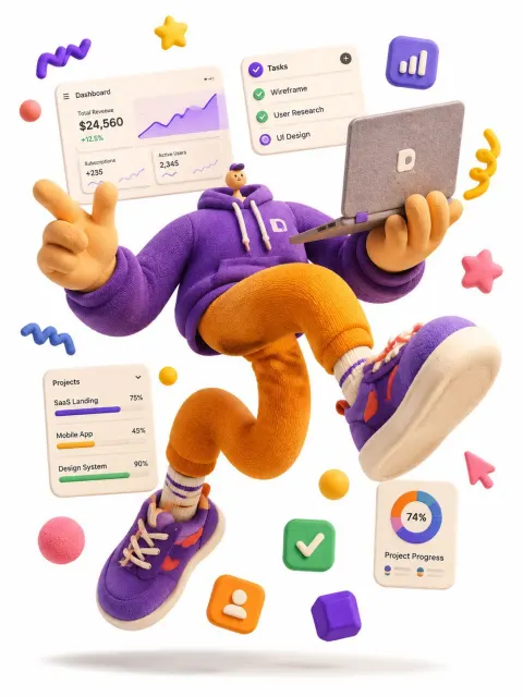 SaaS Designer Floating Jump