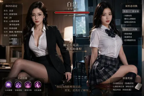 Lady Bai Jie Dual-Form Boss Design