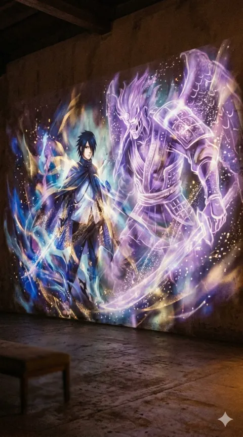 Ethereal Wall Light Projection Art