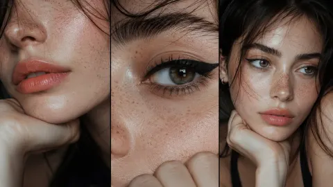 Porcelain Skin Macro Triptych