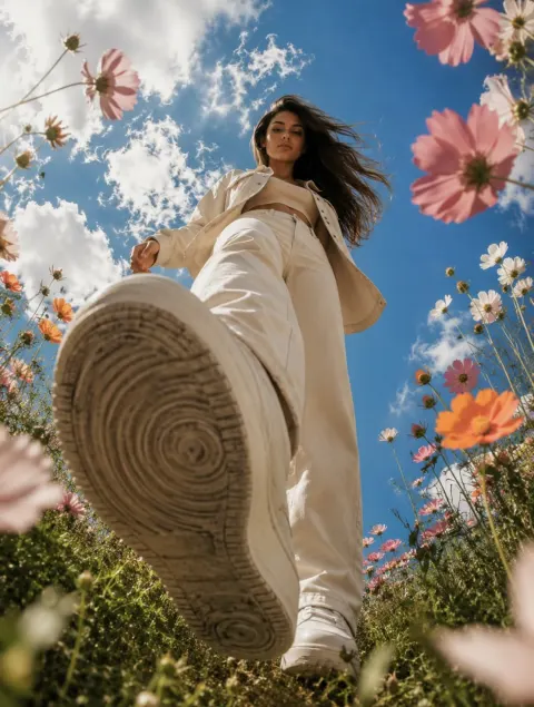 Cosmos Bloom Fashion Editorial
