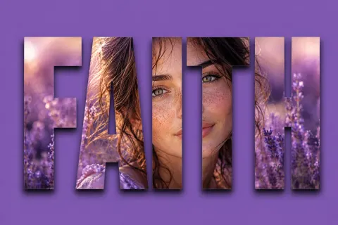 Faith Portrait in Lavender