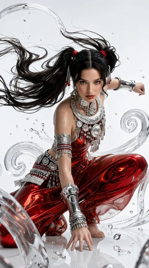 Aquatic Fantasy Warrior Crouching