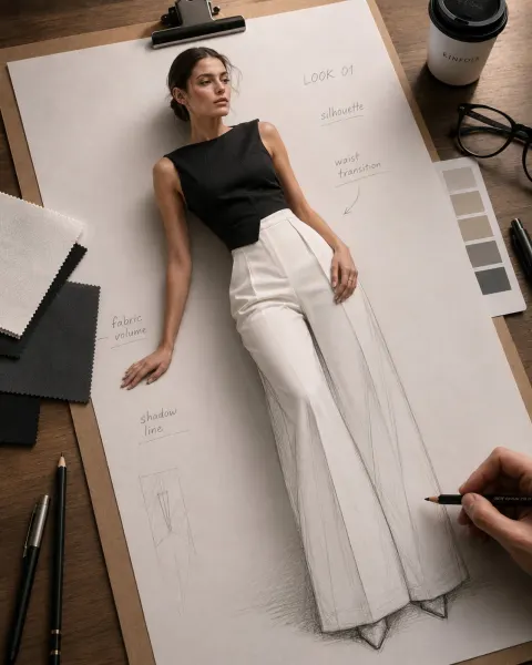 Fashion Model Emerges From Sketch