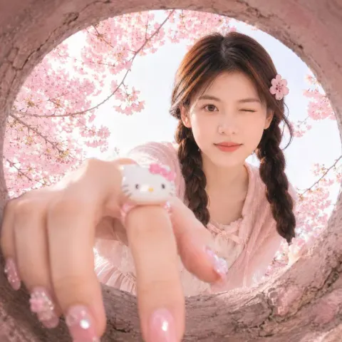 Playful Girl in Tree Hollow