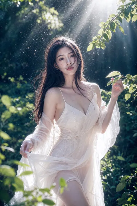 Forest Tyndall Light Goddess Portrait