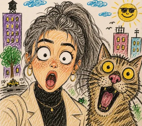 Shocked Selfie Crayon Chaos