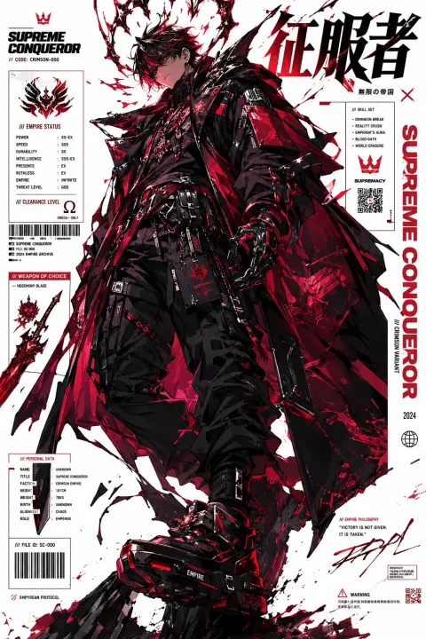 Futuristic Anime Character Poster Design
