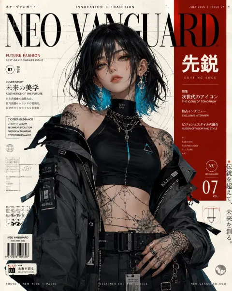 Cyber Fashion Magazine Cover