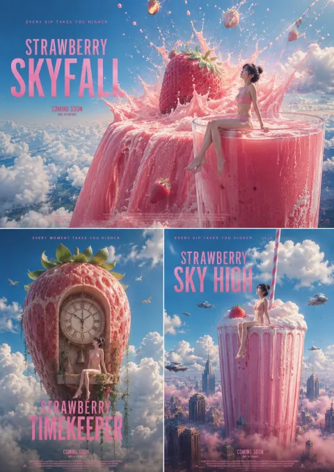 Girl on Giant Milkshake