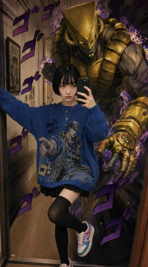 JoJo Stand Mirror Selfie Photo