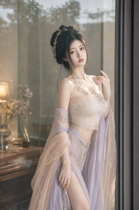 Ethereal Glass Overlay Portrait