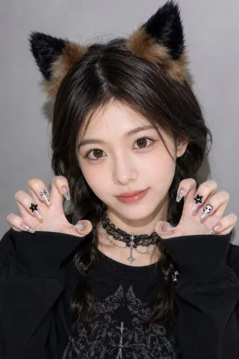 Gothic Cat Girl Portrait