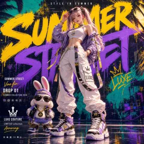 Luxe Summer Streetwear Poster