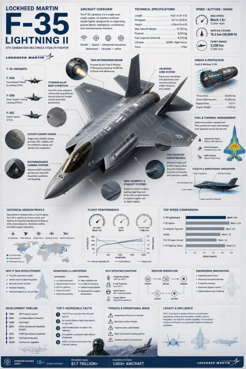 F-35 Aviation Reference Infographic