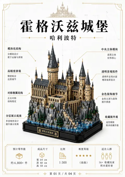 Hogwarts Modular Block Blueprints