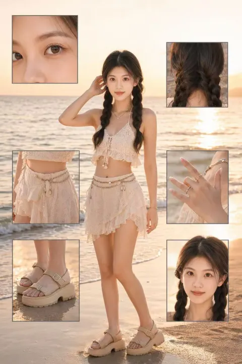 Golden Hour Beach Fashion Editorial