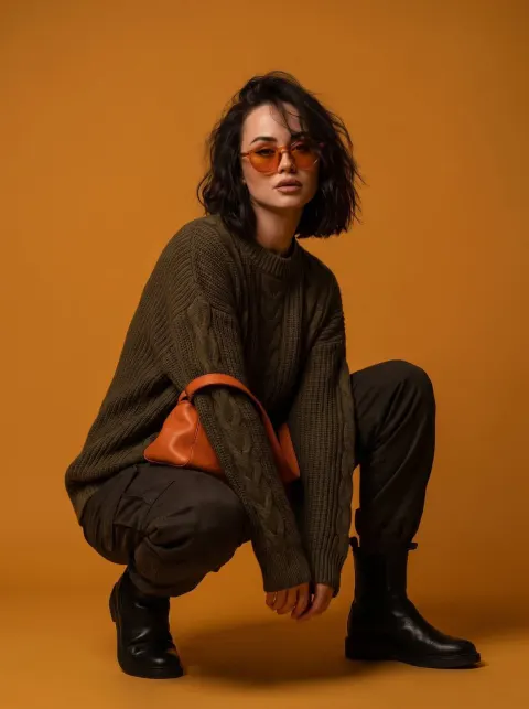 Orange Tone Luxury Fashion Editorial