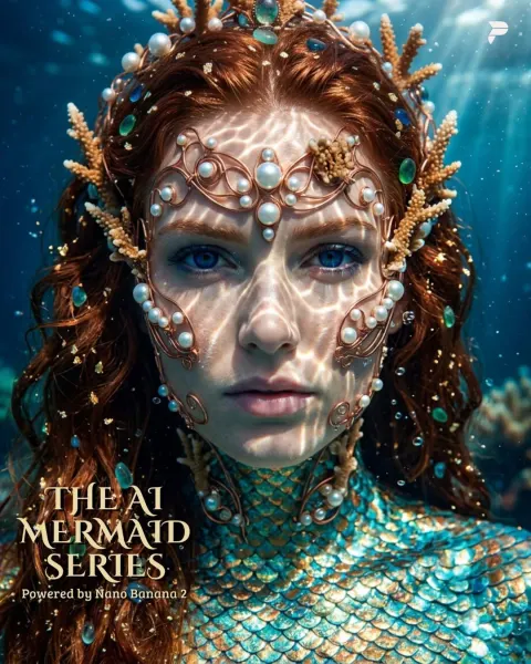 Deep Sea Mermaid Queen Portrait