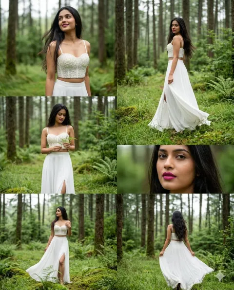 Enchanted Forest Indian Fashion Portrait