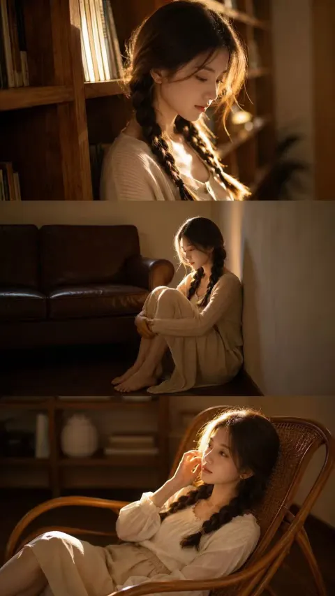 Cinematic Indoor Portrait Photo Collage