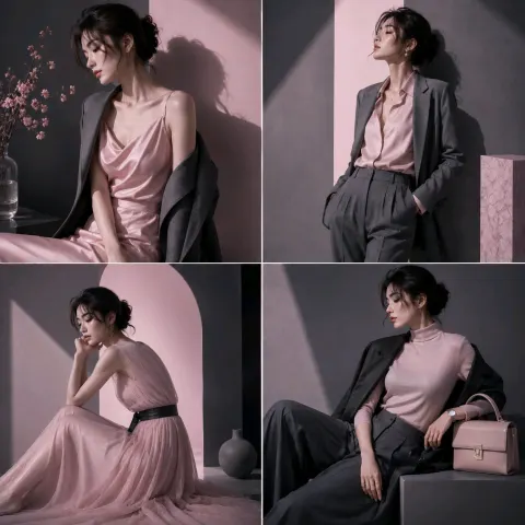 High Fashion Four-Panel Editorial