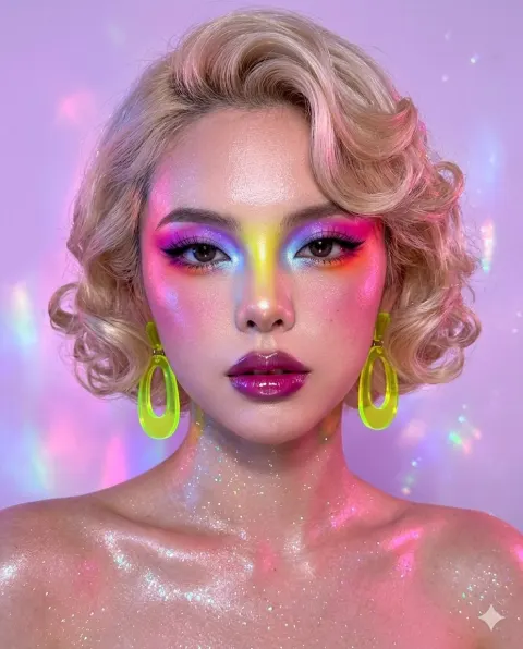Neon Dream Beauty Portrait