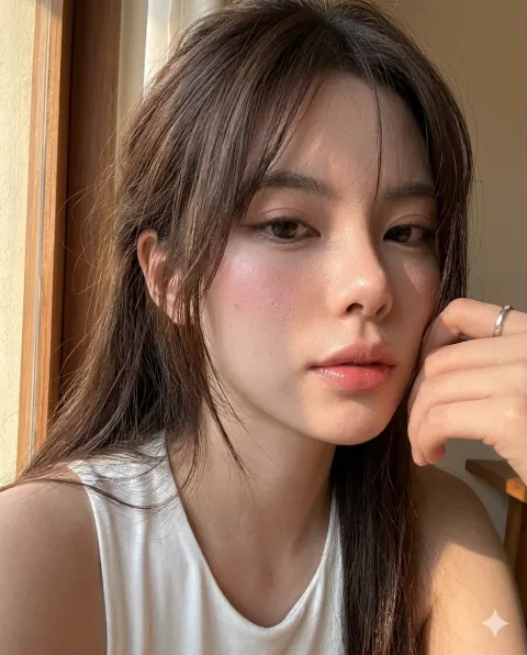 Intimate Sunny Window Selfie Portrait