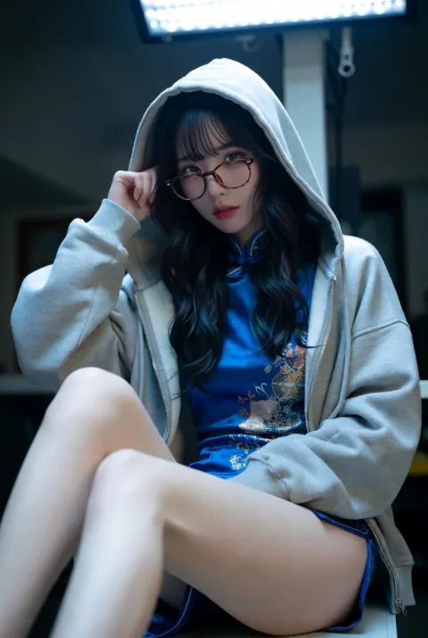 Qipao Model in Abandoned Room