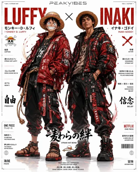 Anime Live-Action Fashion Crossover Poster