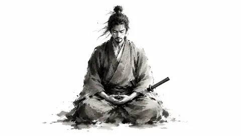 Zen Japanese Ink Wash Painting