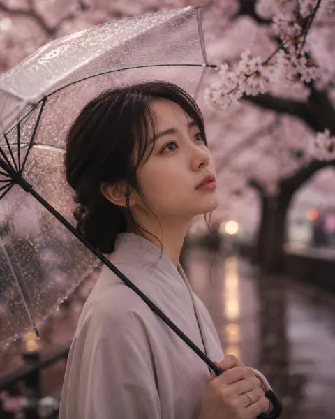 Cherry Blossom Rain Tears