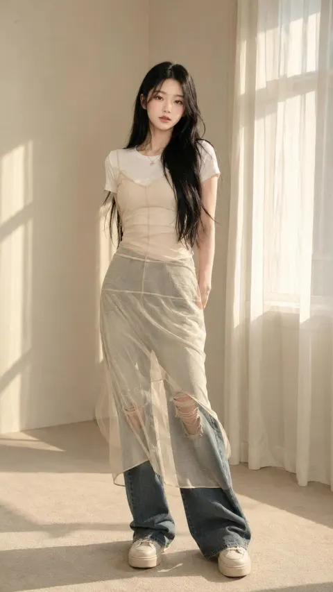 Korean Morning Light Fashion Portrait