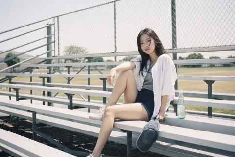 Solitary Summer Ballpark Portrait