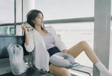 Korean Idol in Airport Morning Light