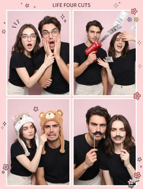Couple Photo Booth Strips